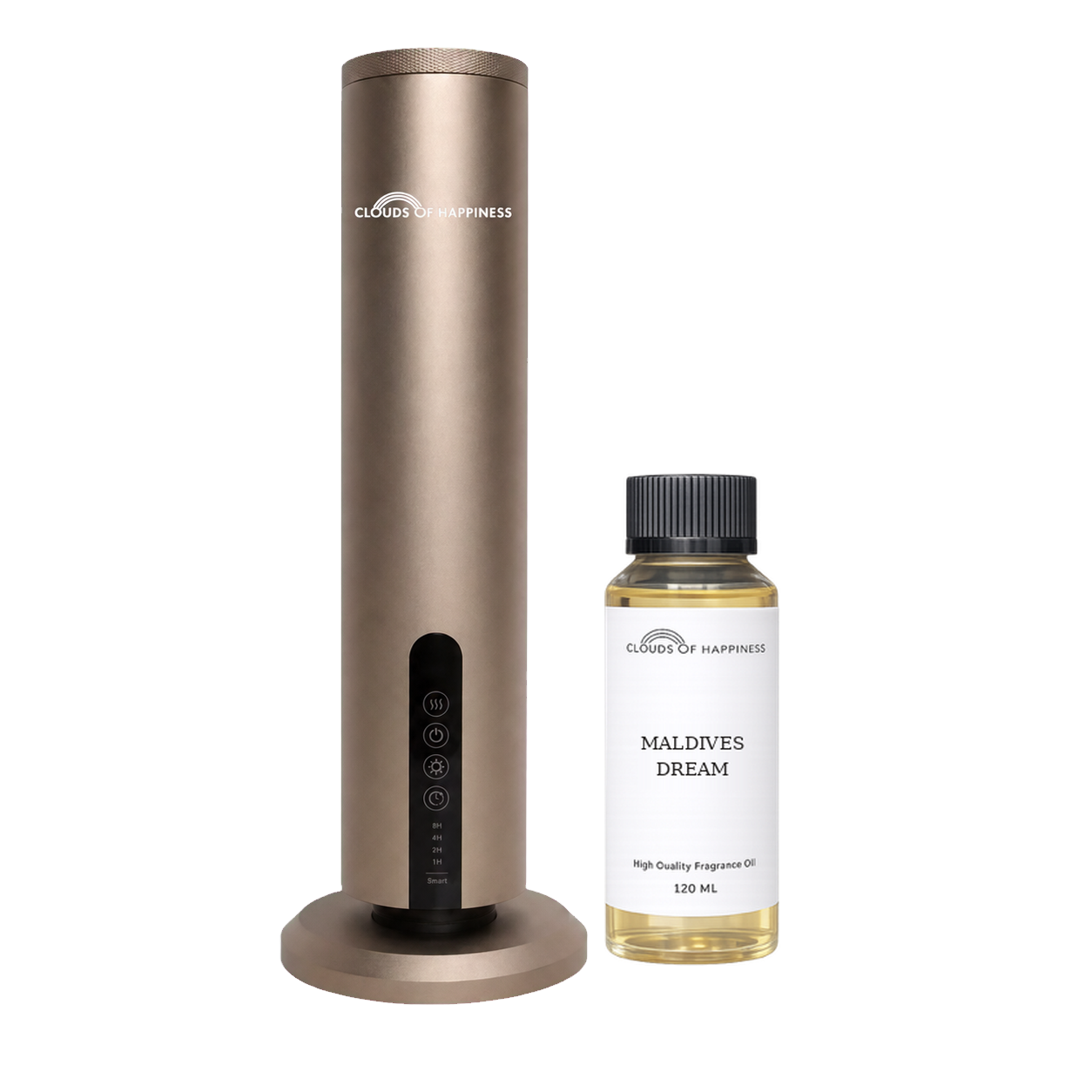 Bundle | Happiness Charge Gold + 120ml Maldives Dream Fragrance Oil