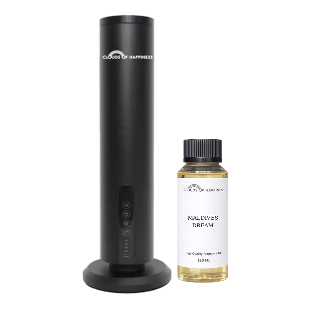 Bundle | Happiness Charge Black + 120ml Maldives Dream Fragrance Oil