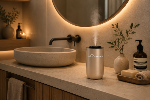Happiness Move, Draagbare aroma diffuser | Goud
